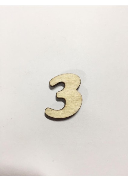 2,5cm Ahşap Harf ve Rakamlar - 3