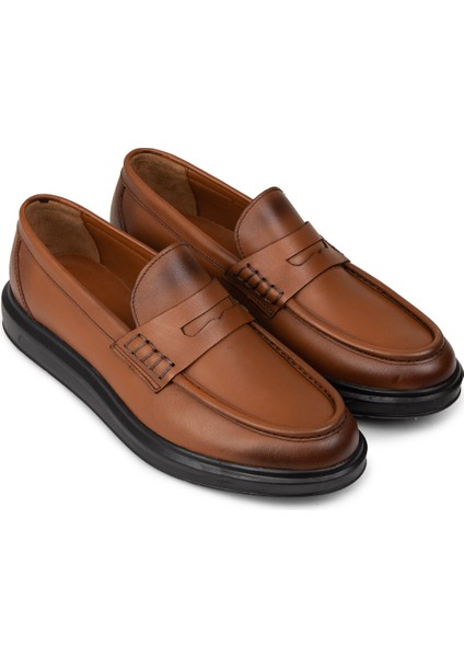 Erkek Hakiki Deri Taba Renk Loafer Ayakkabı - 02000MTBAP01 fırsatları