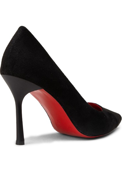 Kadın Siyah Süet Stiletto Topuklu Ayakkabı - P4539ZSYHM03 fiyatları