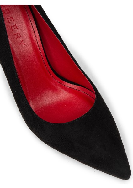 Kadın Siyah Süet Stiletto Topuklu Ayakkabı - P4539ZSYHM03 fırsatları