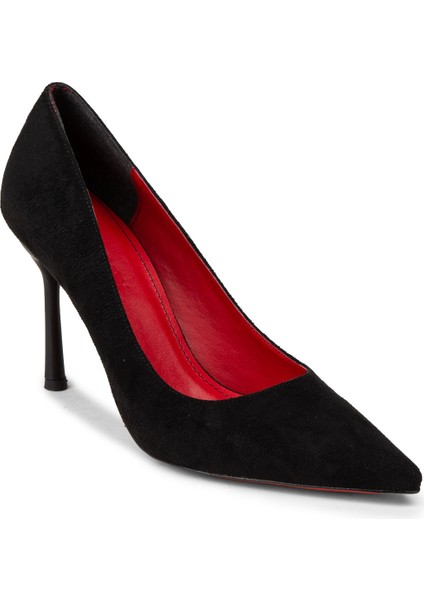 Kadın Siyah Süet Stiletto Topuklu Ayakkabı - P4539ZSYHM03 indirimleri