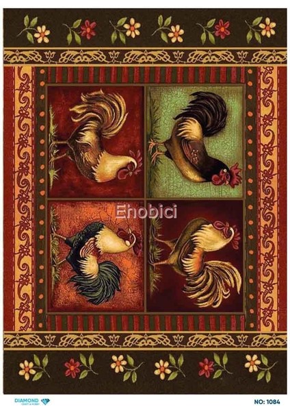 Diamond Pirinç Dekopaj Kağıdı - 1084