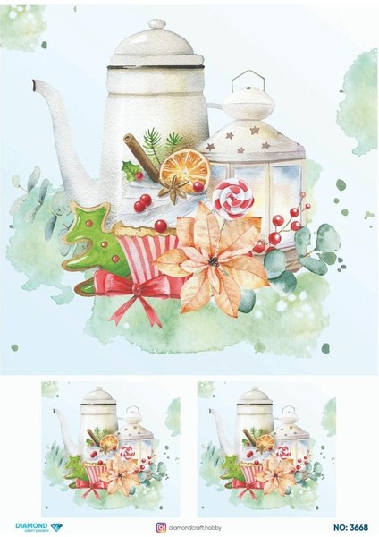 Diamond Pirinç Dekopaj Kağıdı - 3668