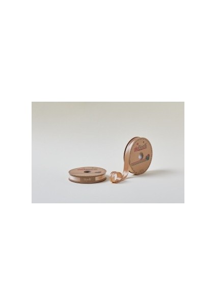 Biye Saten Katlı 080 Koyu Bej 2 cm 25 Metre Polyester