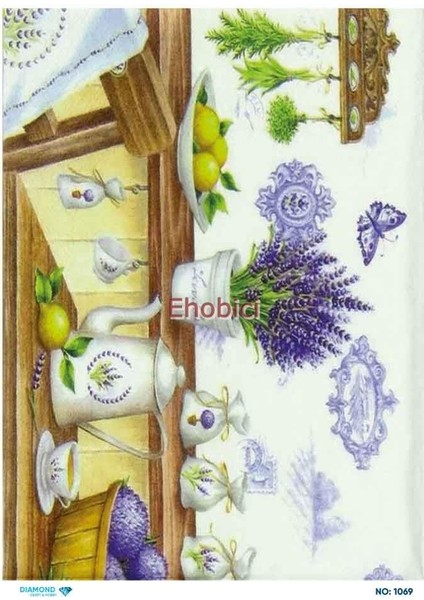 Diamond Pirinç Dekopaj Kağıdı - 1069