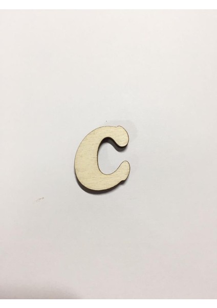 2,5cm Ahşap Harf ve Rakamlar - C