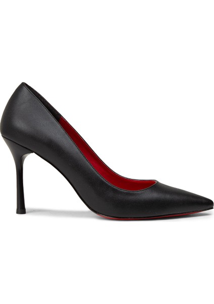 Kadın Siyah Stiletto Topuklu Ayakkabı - P4539ZSYHM05