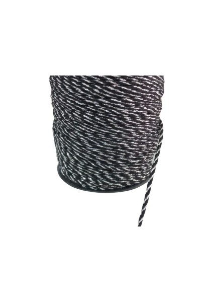 Bileklik İpi, Hediye Paketleme İpi, Şans, Bereket, Aşk, Şifa, Güç 10 mm Pamuk 10 Metre Siyah