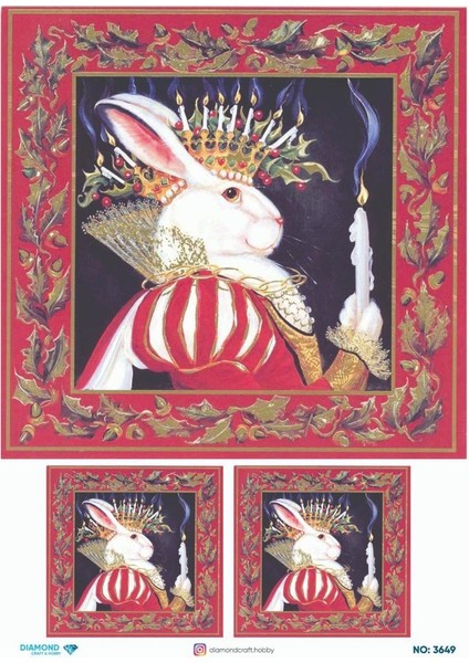 Diamond Pirinç Dekopaj Kağıdı - 3649