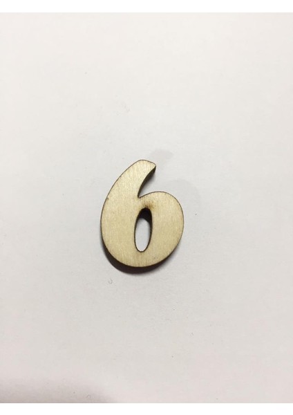 2,5cm Ahşap Harf ve Rakamlar - 6
