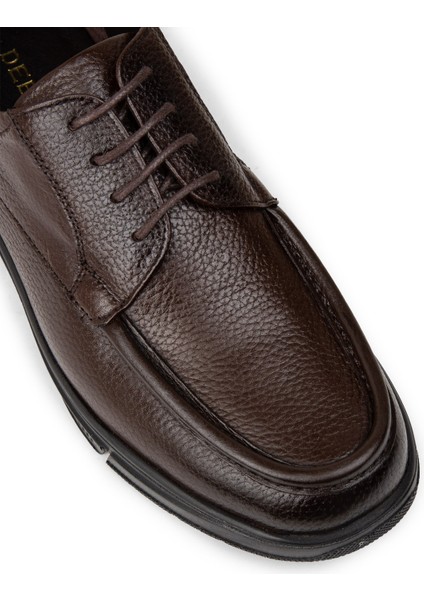 Erkek Kahverengi Hakiki Deri Günlük Ayakkabı - 01998MKHVC01 indirimleri
