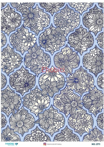 Diamond Pirinç Dekopaj Kağıdı - 2711