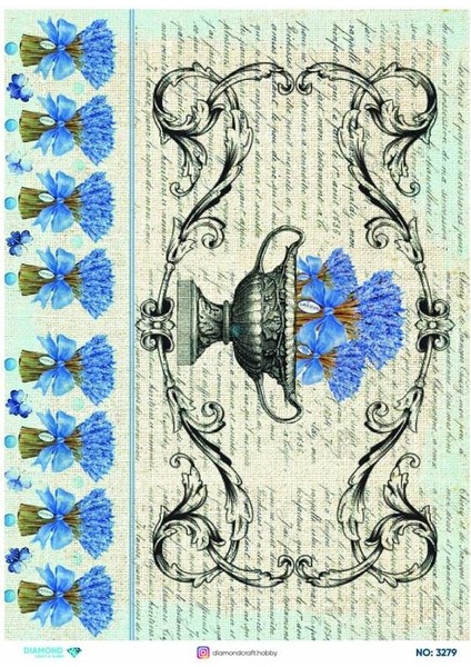 Diamond Pirinç Dekopaj Kağıdı - 3279