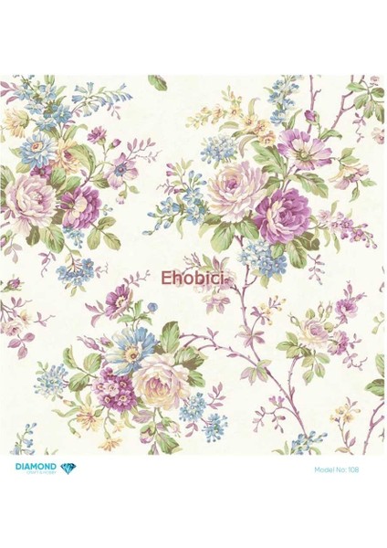 Diamond Pirinç Dekopaj Kağıdı - 108 - 30X30