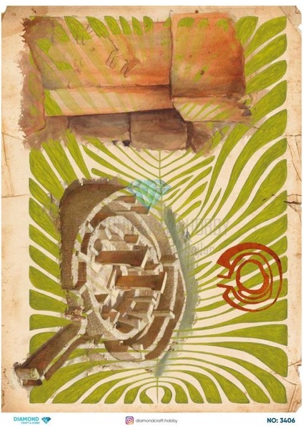 Diamond Pirinç Dekopaj Kağıdı - 3406