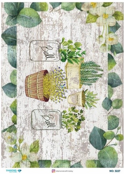 Diamond Pirinç Dekopaj Kağıdı - 3227
