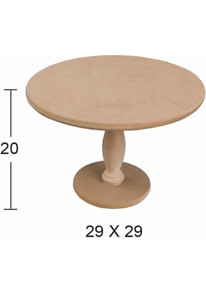 Ahşap Yuvarlak Sunumluk 29X29CM SN08