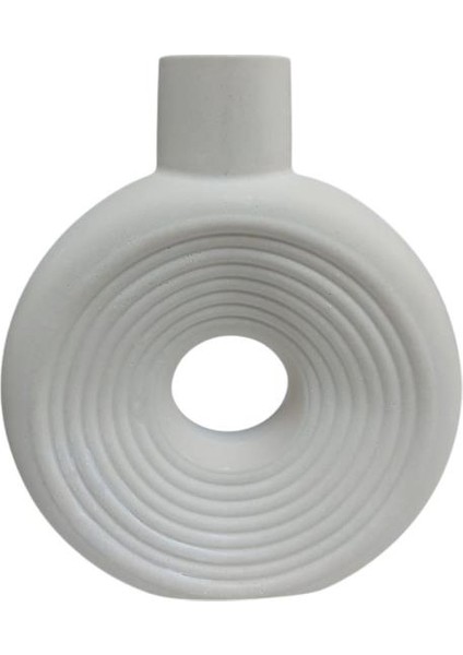 Büyük Yuvarlak Çizgili Vazo 18X16CM