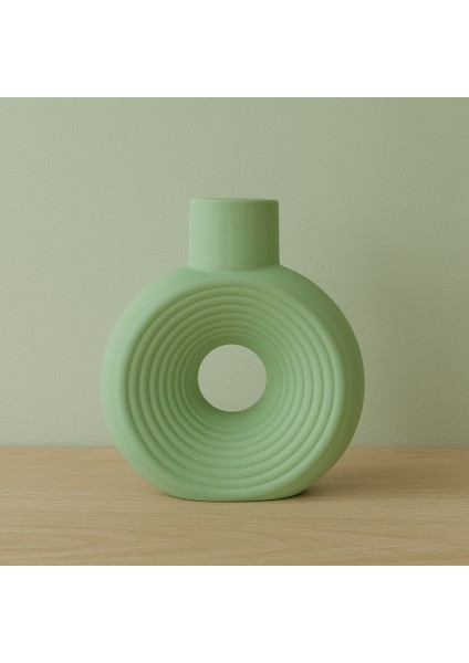 Büyük Yuvarlak Çizgili Vazo 18X16CM fırsatları