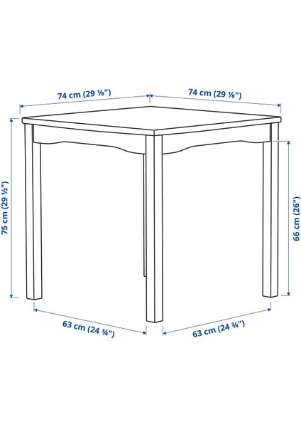 Mutfak Masası, Beyaz, 74X74 Cm, 2 Kişilik fırsatları