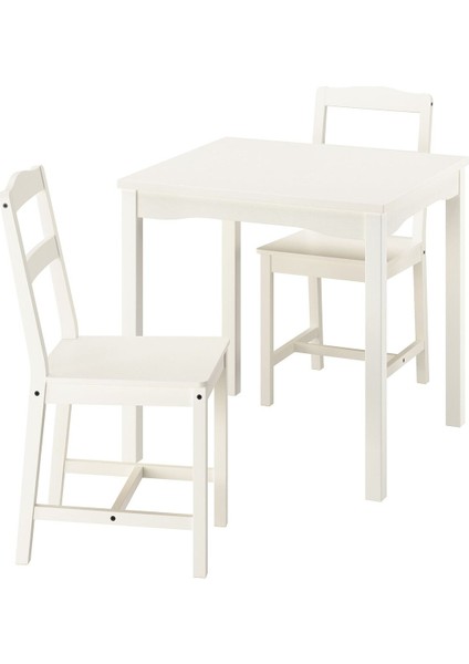 Mutfak Masası Takımı, Beyaz, 2 Sandalyeli