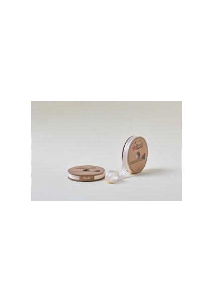 Biye Saten Katlı 036 Koyu Krem 2 cm 25 Metre Polyester