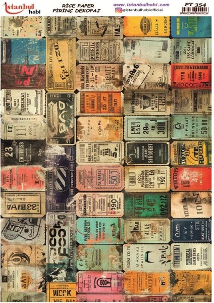 Pirinç Dekopaj Kağıdı 30X42CM PT-354 Yazı Mühür