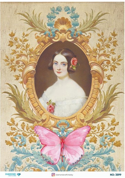 Diamond Pirinç Dekopaj Kağıdı - 3599