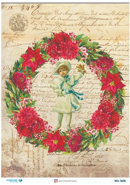 Diamond Pirinç Dekopaj Kağıdı - 3615