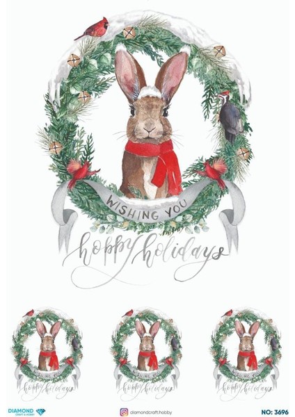 Diamond Pirinç Dekopaj Kağıdı - 3696