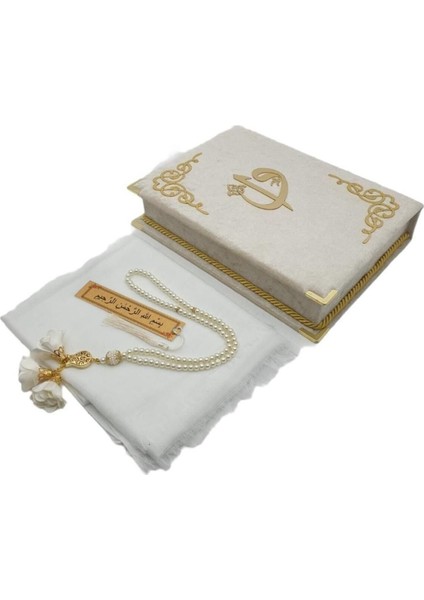 Isme Özel Kuranı Kerim Seti Orta Boy Reşal Kutulu Kuran Krem fiyatları