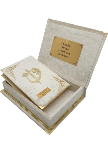 Isme Özel Kuranı Kerim Seti Orta Boy Reşal Kutulu Kuran Krem fırsatları