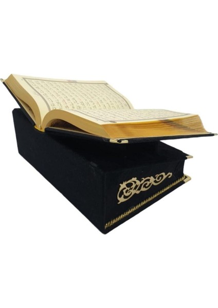 Kuranı Kerim Seti Rahleli Kadife Kutulu Siyah Kuranı Kerim fırsatları