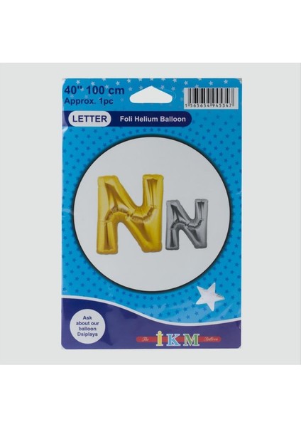 Sarı Renkli 40*100 Harfli Folyo Balon