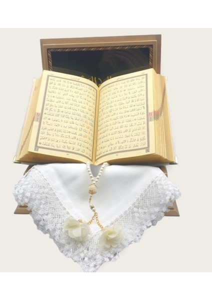 Dini Hediye Gold Sandıklı Hafız Boy Kur'an-I Kerim Seti (Beyaz) fiyatları