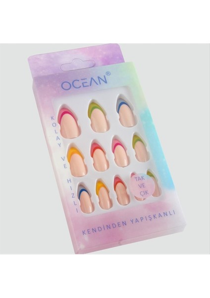 Ocean Desenli Takma Tırnak