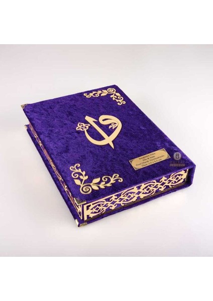 Raşel Kutulu, Şal + Seccade + Tesbih + Kuran Hediye Seti (Orta Boy, Mor, Elif-Vav) fırsatları