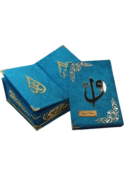 Dini Hediye Orta Boy Rahleli Reşal Kutulu Kur'an-I Kerim Turkuaz fiyatları