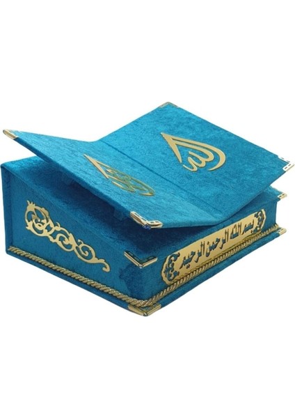Dini Hediye Orta Boy Rahleli Reşal Kutulu Kur'an-I Kerim Turkuaz fırsatları