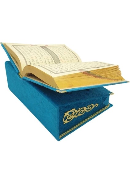 Dini Hediye Orta Boy Rahleli Reşal Kutulu Kur'an-I Kerim Turkuaz