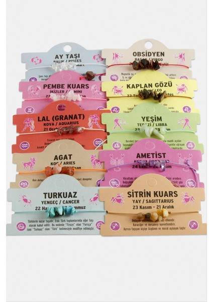 Kırık Doğaltaşlı Ip Bileklik