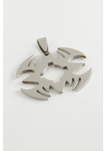 Oval Çelik Kolye Ucu 3,5 cm