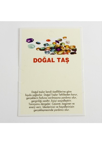 3'lü Doğaltaş Bileklik Kartı 200 Adet