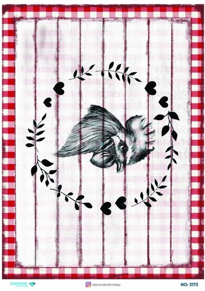 Diamond Pirinç Dekopaj Kağıdı - 3173