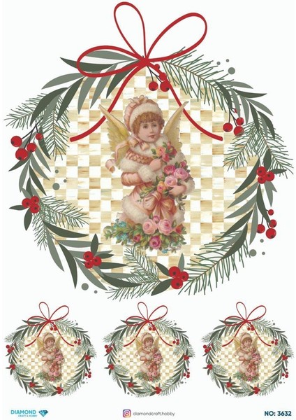 Diamond Pirinç Dekopaj Kağıdı - 3632