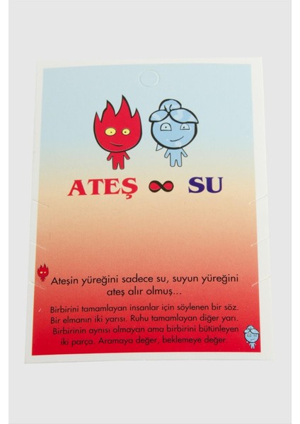 Ateş Su Bileklik Kartı