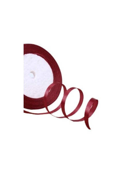 Saten Kurdele 3 cm 10 Metre Bordo
