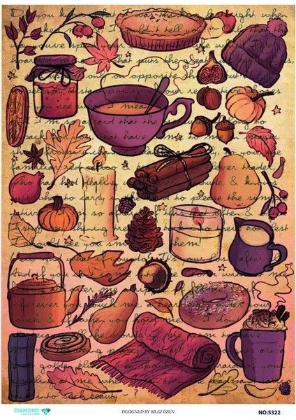 Diamond Pirinç Dekopaj Kağıdı - 5322