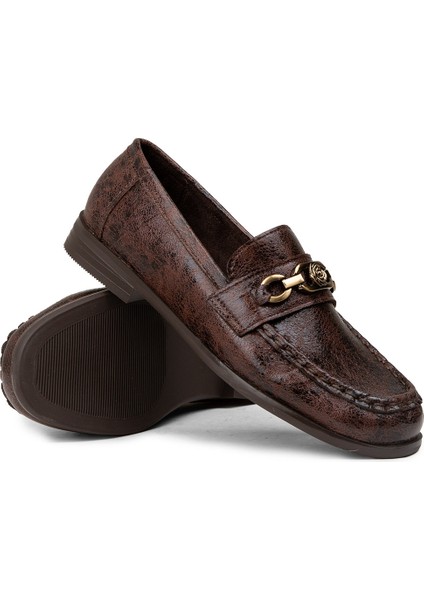 Kadın Kahverengi Loafer Ayakkabı - K0012ZKHVC01 modelleri