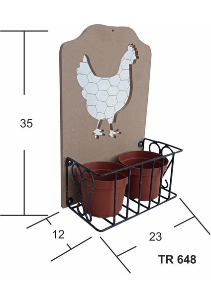 2 Li Telli Horoz Çiçeklik TR-648